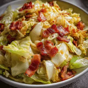 Fried Cabbage with Bacon