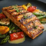 Grilled Salmon with Roasted Vegetables