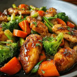 Honey Garlic Chicken with Vegetables