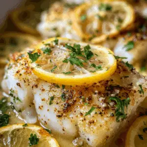 Lemon Garlic Baked Cod