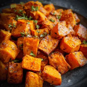 Roasted Sweet Potato Cubes