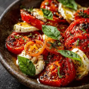 Roasted Tomato Caprese Salad