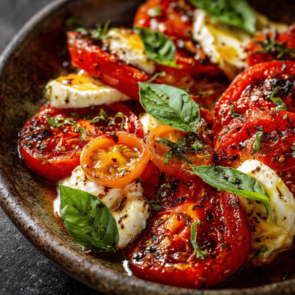 Roasted Tomato Caprese Salad