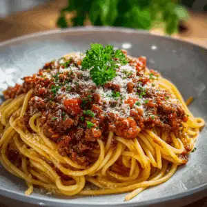 Spaghetti with Beef Tomato Sauce