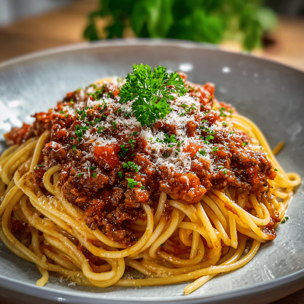 Spaghetti with Beef Tomato Sauce