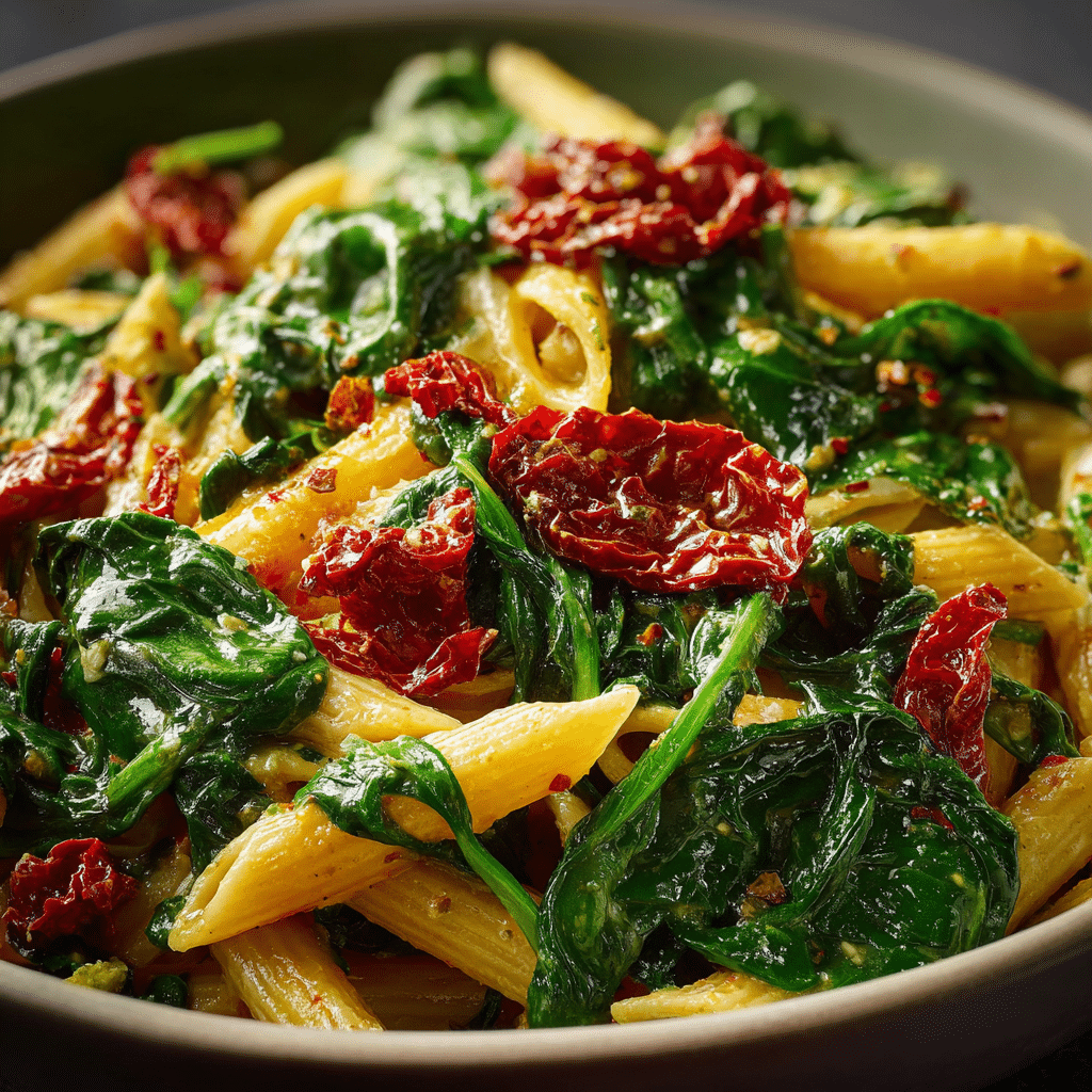 Spinach and Sun-Dried Tomato Pasta
