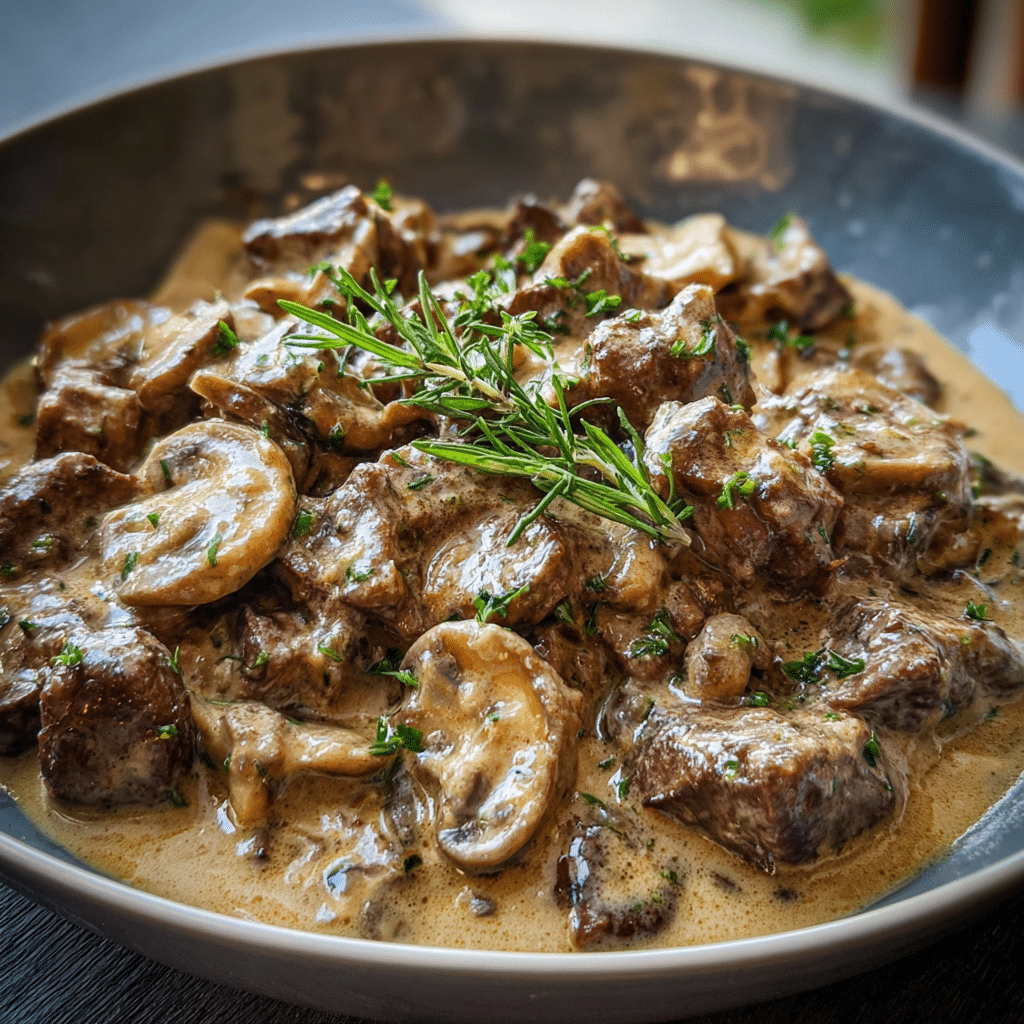 Beef Stroganoff with Mushrooms