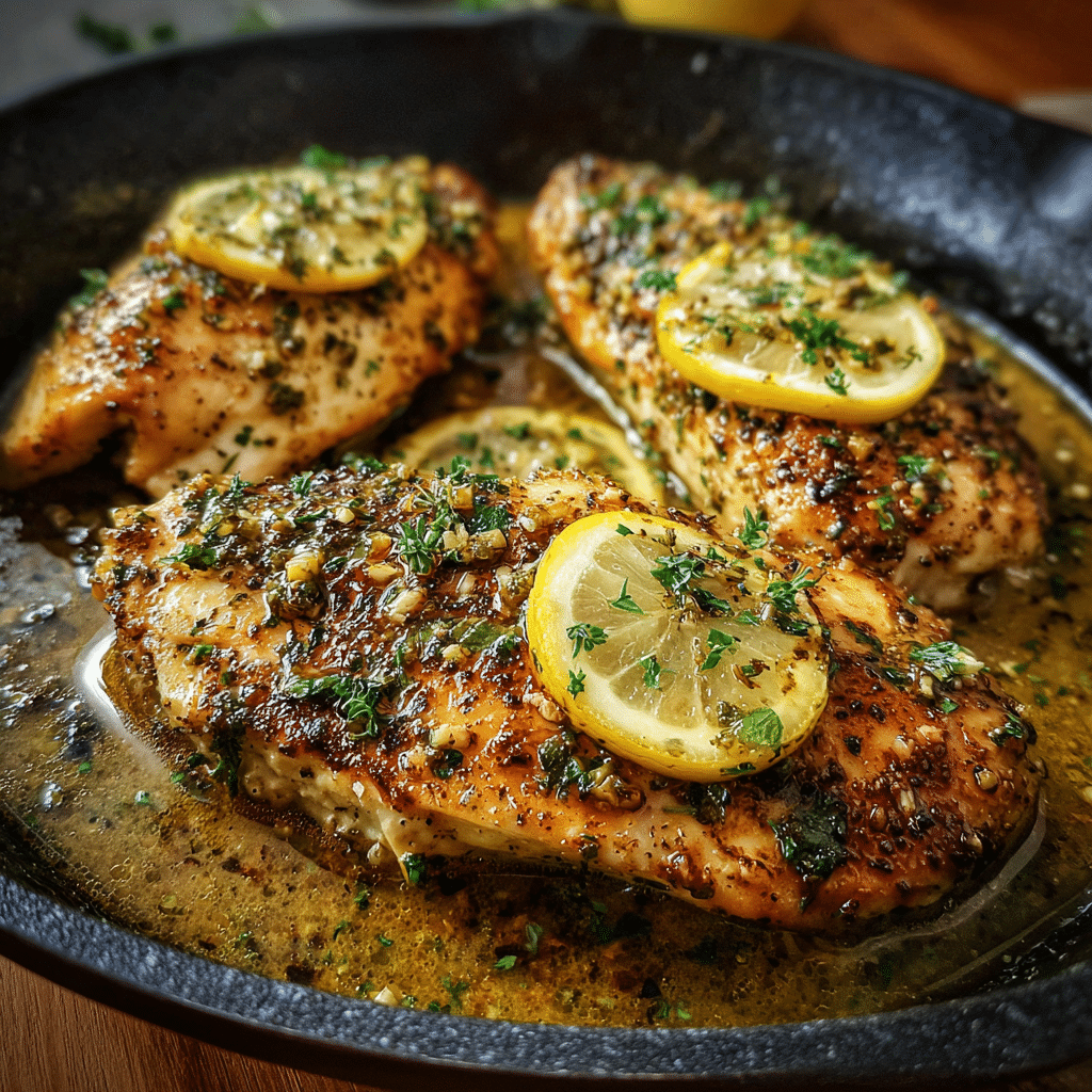 Lemon Garlic Chicken Skillet