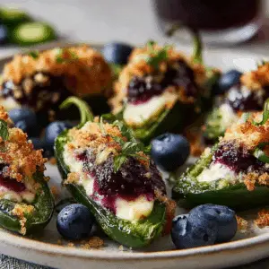 Blueberry Brie Jalapeño Poppers
