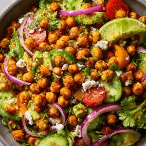 Crispy Chili-Lime Chickpea Salad