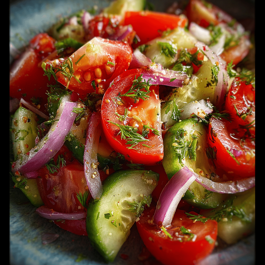 Cucumber, Tomato & Onion Salad