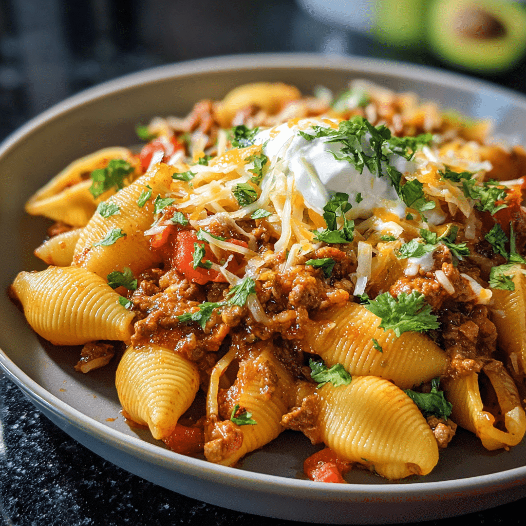 Easy Slow Cooker Taco Pasta