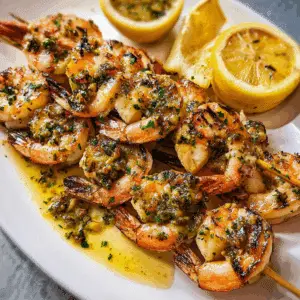 Grilled Shrimp Piccata Skewers